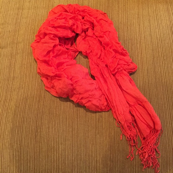 Scrunchy Coral Scarf