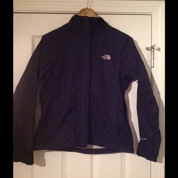 The North Face black rain jacket