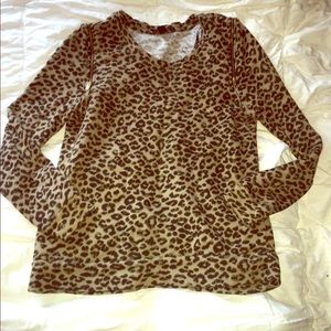 Forever 21 cheetah zippered top size small