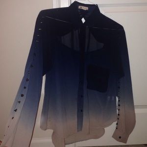 Trendy Ombré Blouse