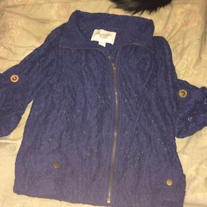 Navy blue cardigan jacket