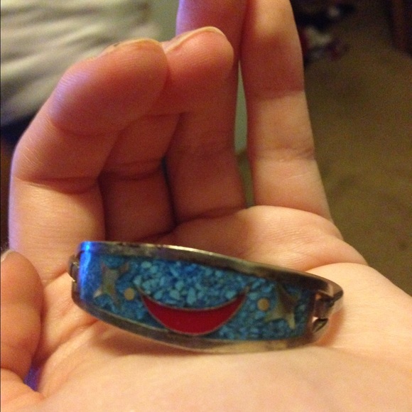 Real Silver and Turquoise Children's Bracelet