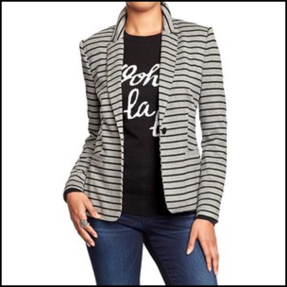 Old Navy Jackets & Blazers - Black and Gray Striped Blazer