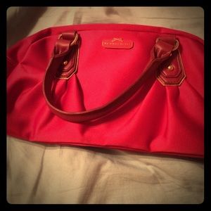 Red silky Victoria's Secret bag