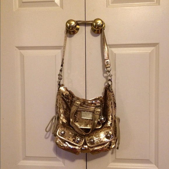 Coach Poppy Gold Sequin purse!