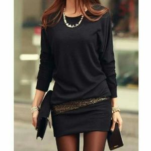 NWT...Gorgeous black top w/ gold embellishments