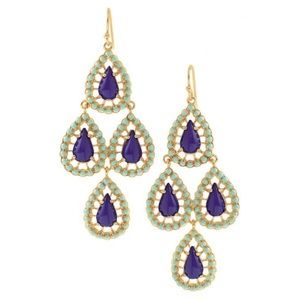Stella & Dot Navy teardrop earrings!