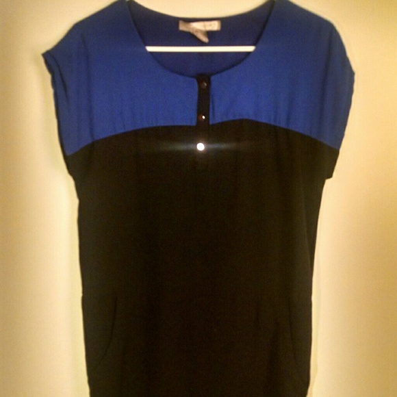 F21 color block shift dress
