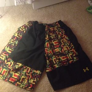 Under Armour tribal print athletic shorts