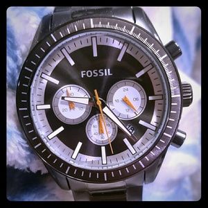 Men's fossil gunmetal watch