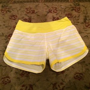 lululemon yellow shorts