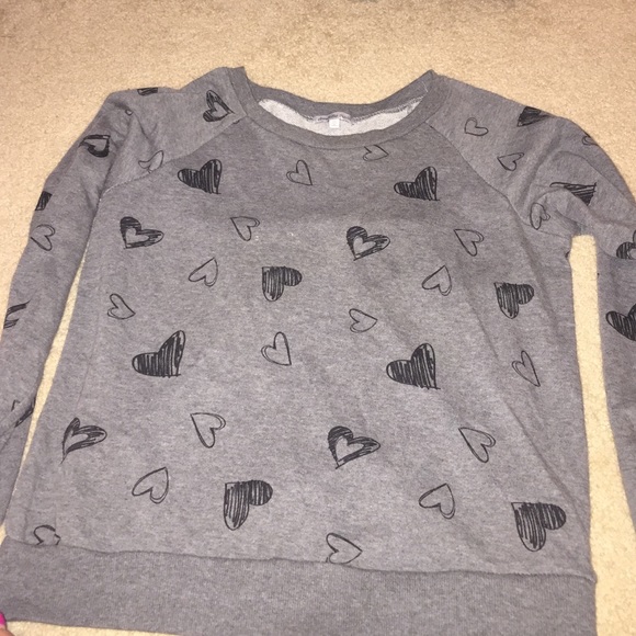 Grey w/ hearts top