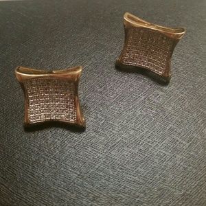 Large studded earrings