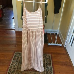🚫SOLD🚫 Lauren Conrad Blush Striped Maxi Dress