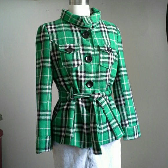 💐🌹HOST PICK🌹💐Green plaid coat