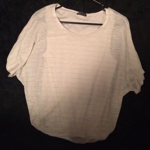 White/cream silver stripped shirt
