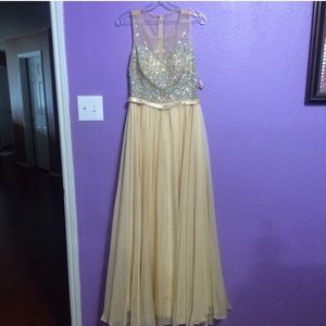 Champagne Gold Prom Dress
