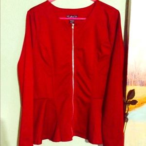 Red/burgundy blouse and cheetah dress bundle !:)