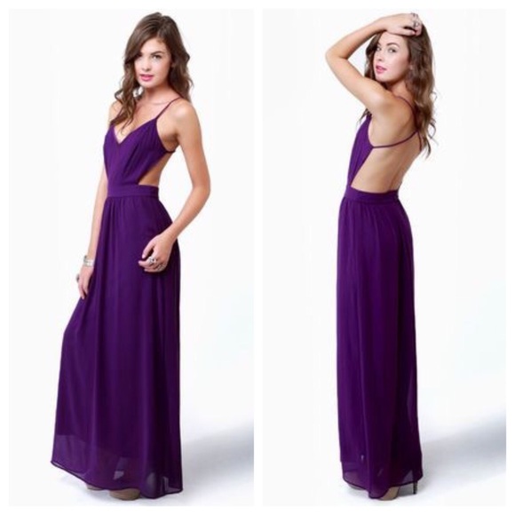 Reserved: Lulu's Purple Maxi Dress