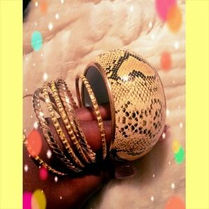 Snake Print Bangles