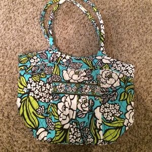 Signed Vera Bradley Pleated Shoulder Bag