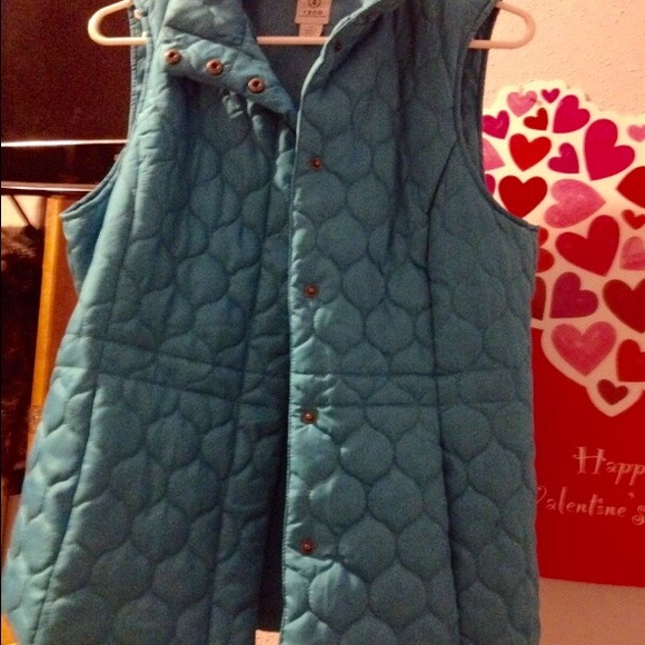 Adjustable Blue Button Up Vest