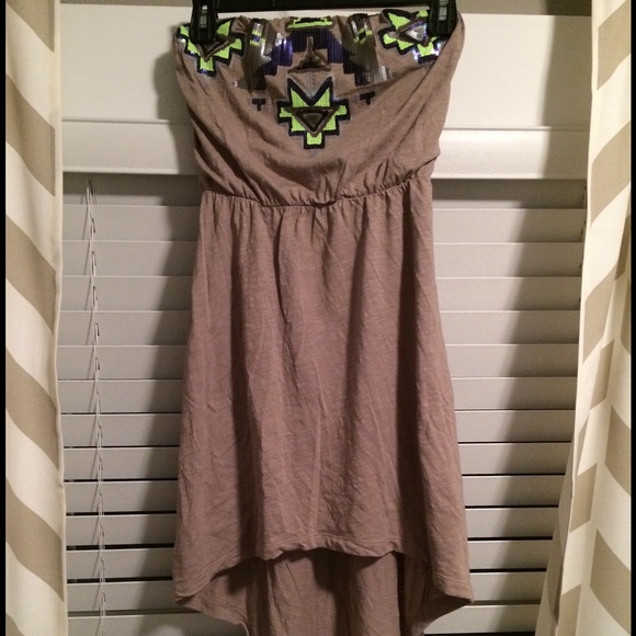Express strapless summer dress