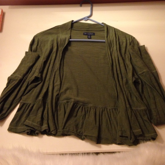 Green long-sleeved cardigan - Picture 1 of 1
