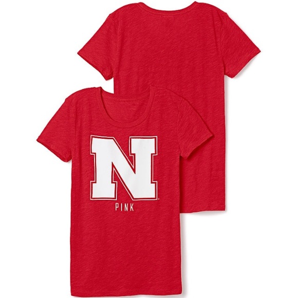 NWT Victoria's Secret PINK Nebraska Huskers Tee