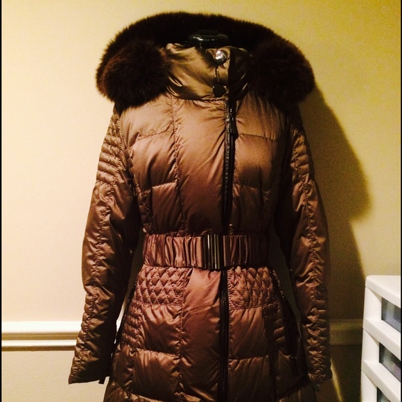 Luxurious hooded fur coat
