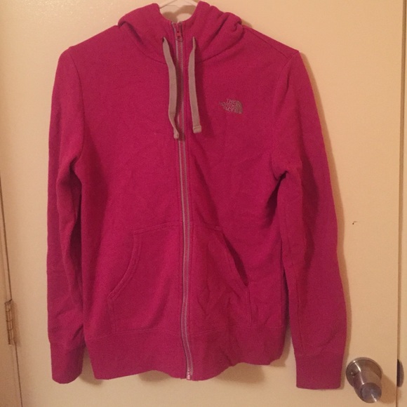 pink north face hoodie