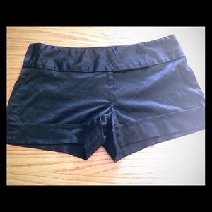Black cuffed shorts