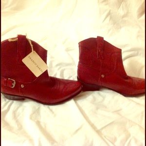 Franco Sarto red cowboy boots