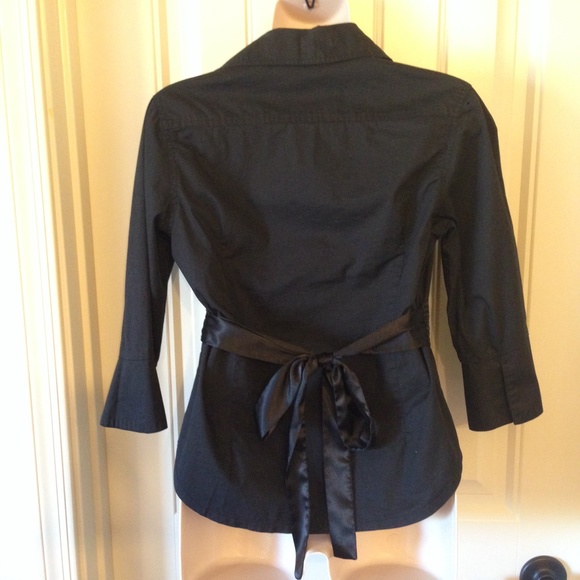 Black Ribbon Back Top - Picture 4 of 4