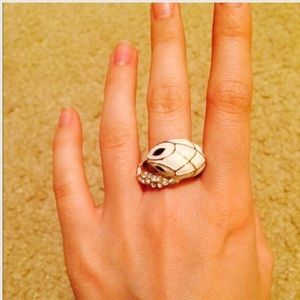 White Snake Ring.