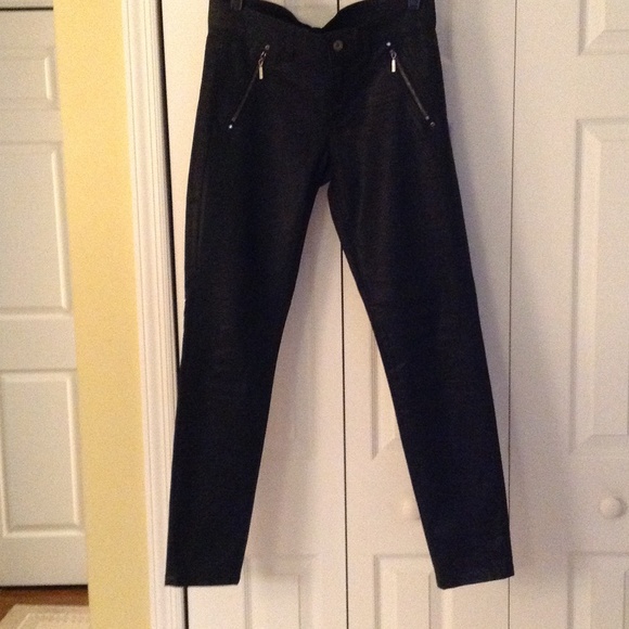 White House Black Market Pants - White House Black Market Leather black skinny pant
