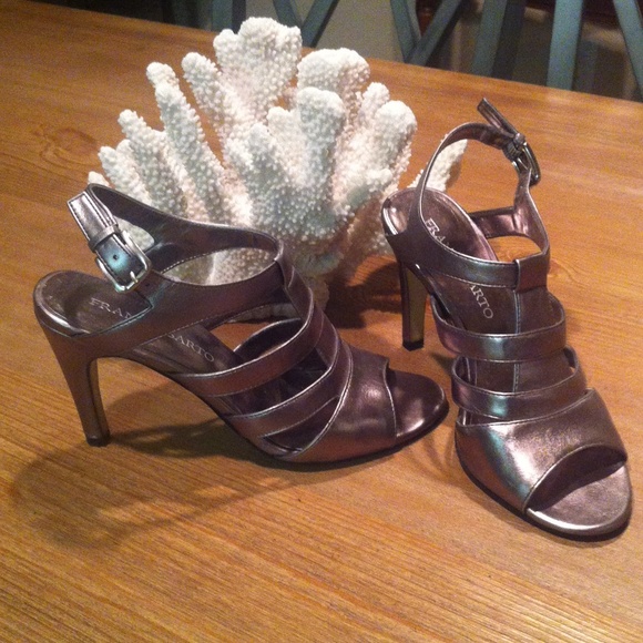 Franco Sarto metallic 3 1/2in heel!