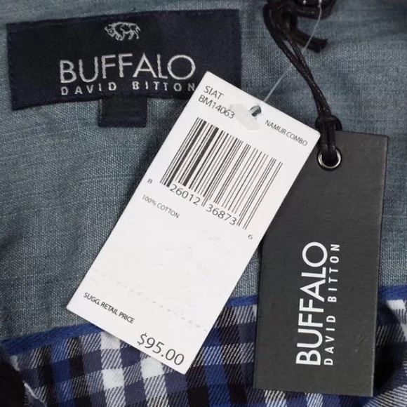 NWT $95 BUFFALO by DAVID BITTON Plaid Western Shirt L•XL - Picture 2 of 4