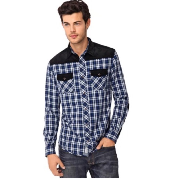 NWT $95 BUFFALO by DAVID BITTON Plaid Western Shirt L•XL - Picture 3 of 4