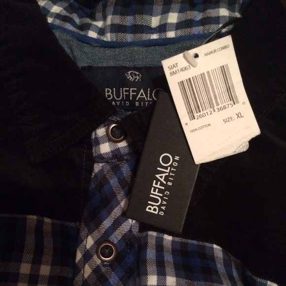 NWT $95 BUFFALO by DAVID BITTON Plaid Western Shirt L•XL - Picture 4 of 4
