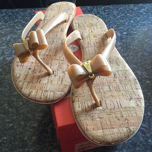 Women's jelly flip flops.