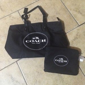 Brand new Coach weekender tote and mini bag