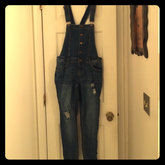 Boyfriend denim overalls