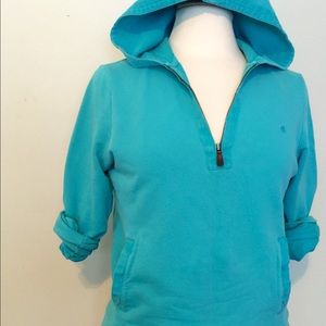Ralph Lauren bright blue half zip hoodie