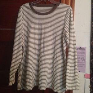 long sleeved striped cotton shirt