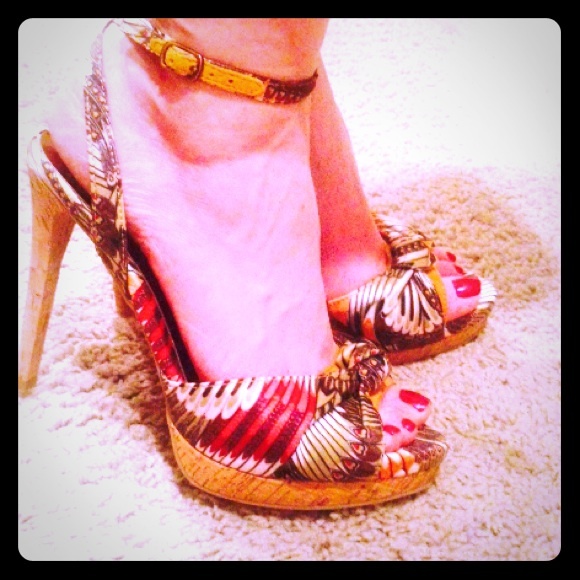 Floral Ankle Wrap Stiletto