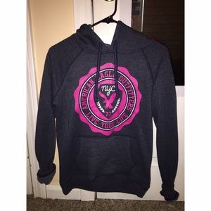 navy blue american eagle hoodie