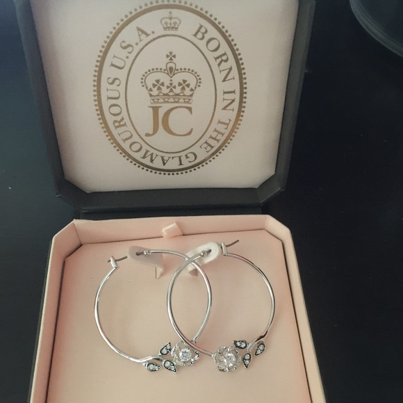 Juicy couture silver hoop earrings