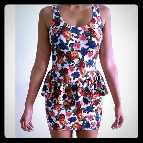 Floral Peplum Dress