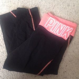 Victoria Secret Pink Cropped yoga pants.